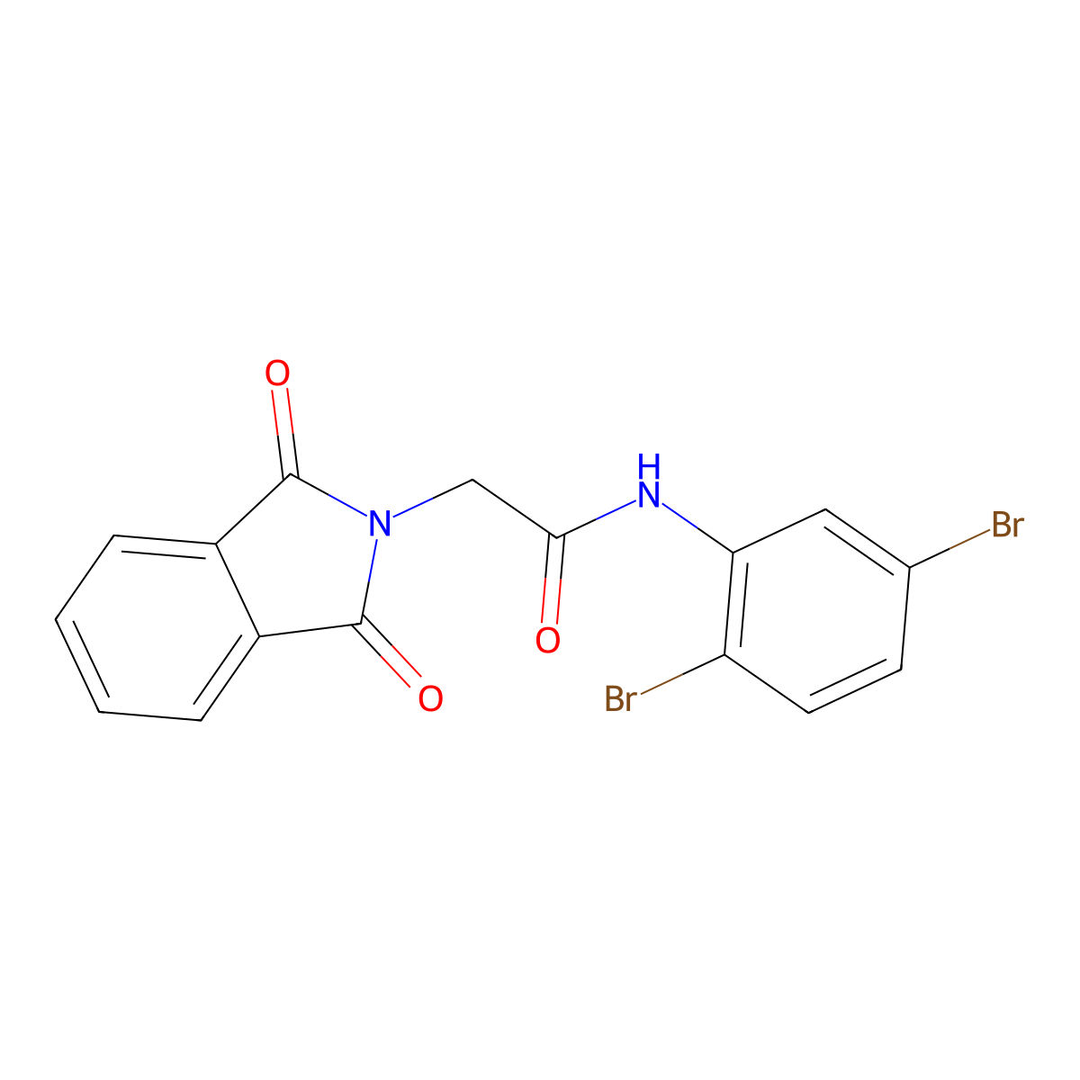 N-(2,5-dibromophenyl)-2-(1,3-dioxo-1,3-dihydro-2H-isoindol-2-yl)acetamide molecular structure, CAS 329700-51-8