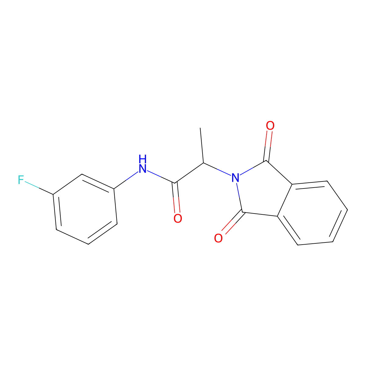 2-(1,3-dioxoisoindol-2-yl)-N-(3-fluorophenyl)propanamide molecular structure, CAS 329701-03-3