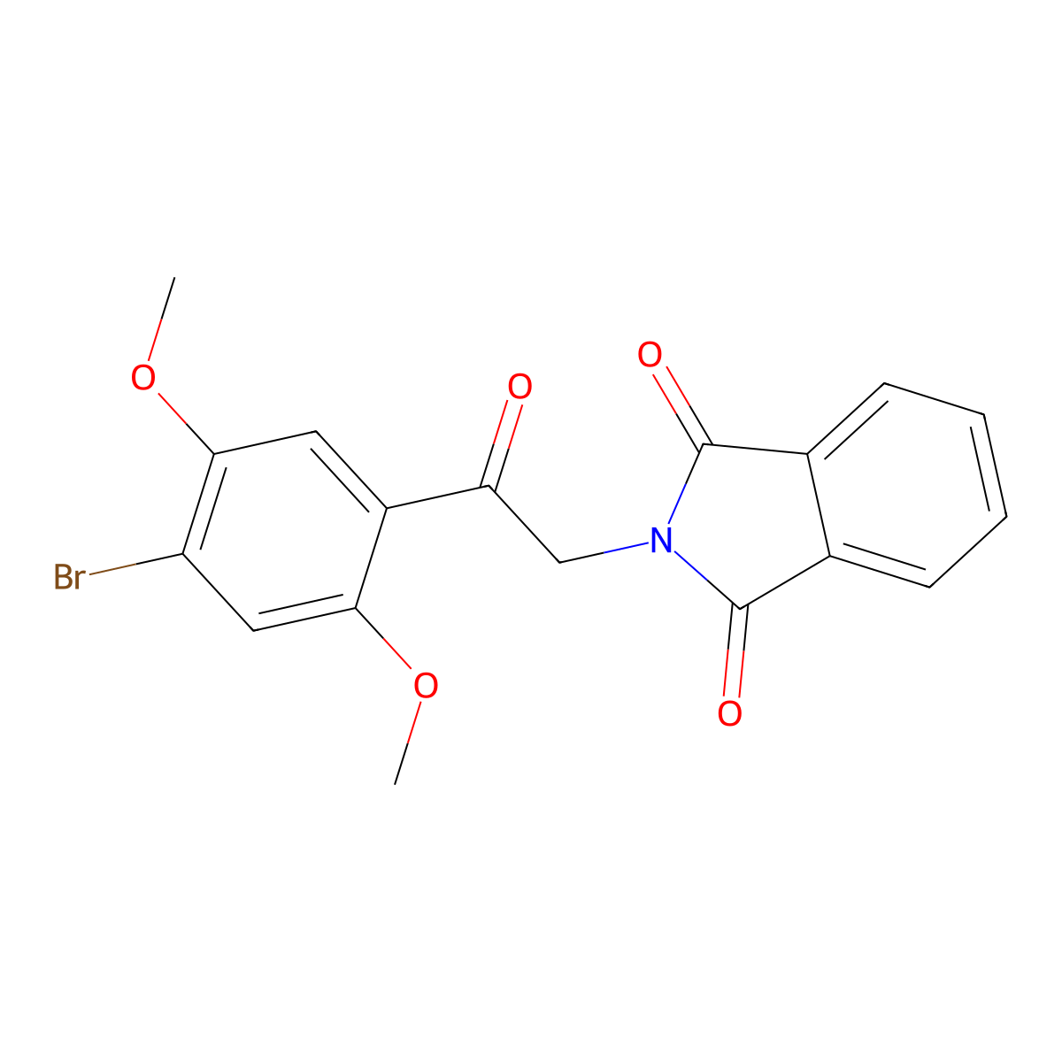 2-[2-(4-bromo-2,5-dimethoxyphenyl)-2-oxoethyl]-1H-isoindole-1,3(2H)-dione molecular structure, CAS 329701-43-1