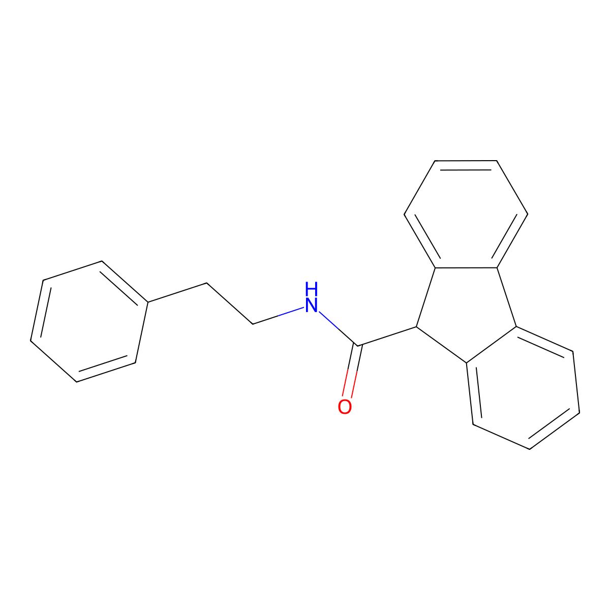 N-(2-phenylethyl)-9H-fluorene-9-carboxamide molecular structure, CAS 329703-14-2