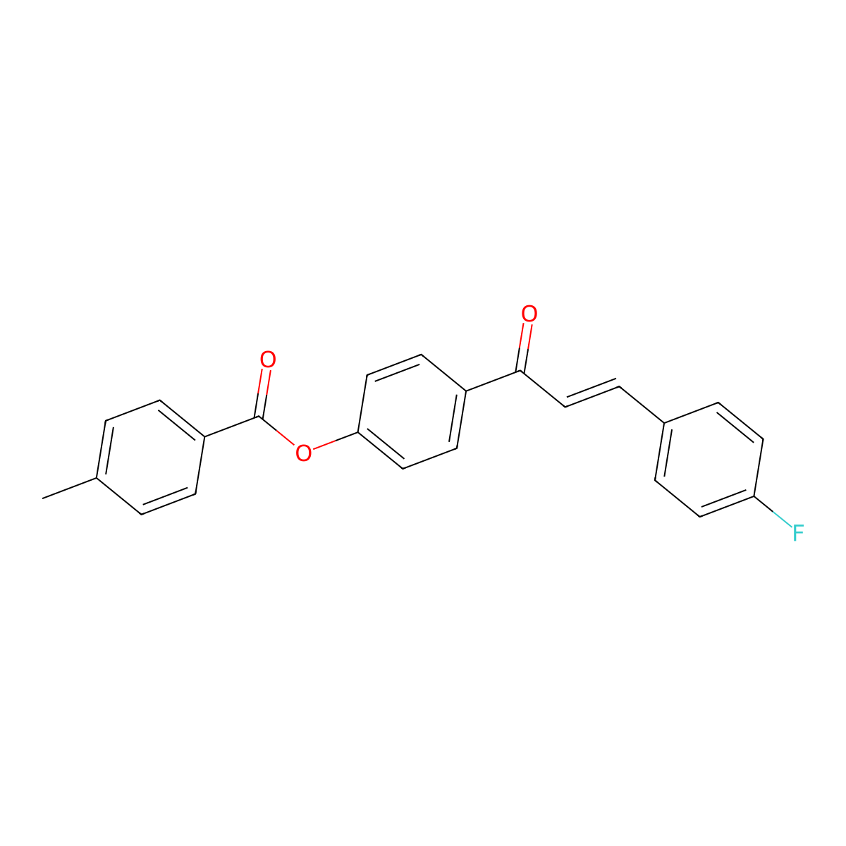 [4-[(E)-3-(4-fluorophenyl)prop-2-enoyl]phenyl] 4-methylbenzoate molecular structure, CAS 329704-19-0