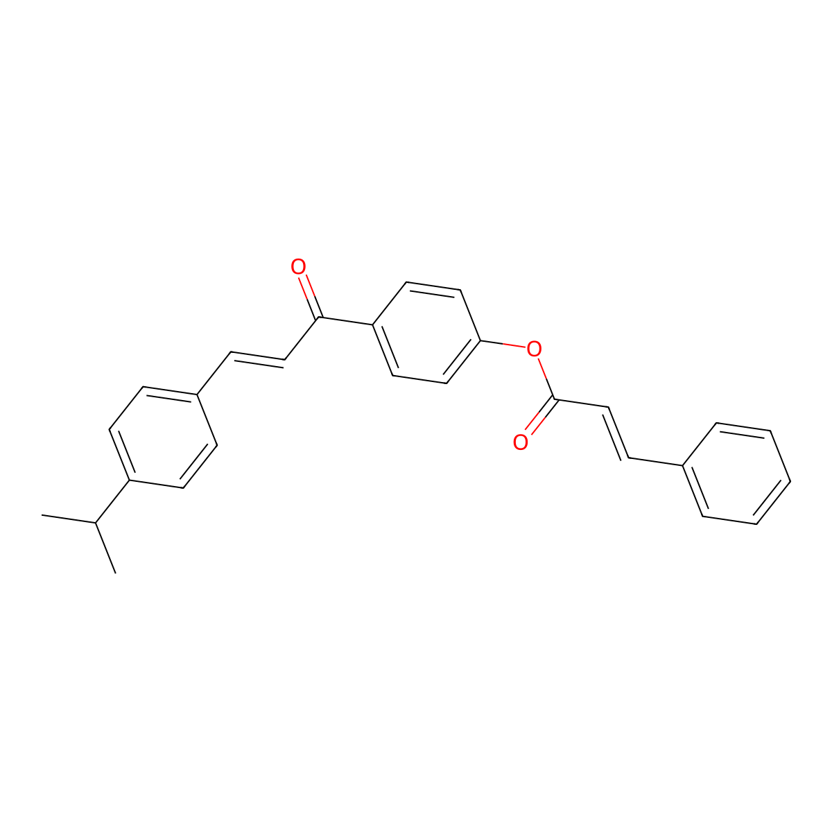 4-[3-(4-Isopropylphenyl)acryloyl]phenyl 3-phenylacrylate molecular structure, CAS 329706-18-5