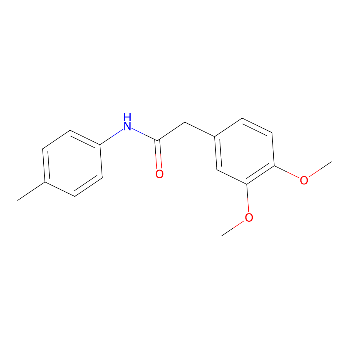2-(3,4-dimethoxyphenyl)-N-(4-methylphenyl)acetamide molecular structure, CAS 329707-61-1
