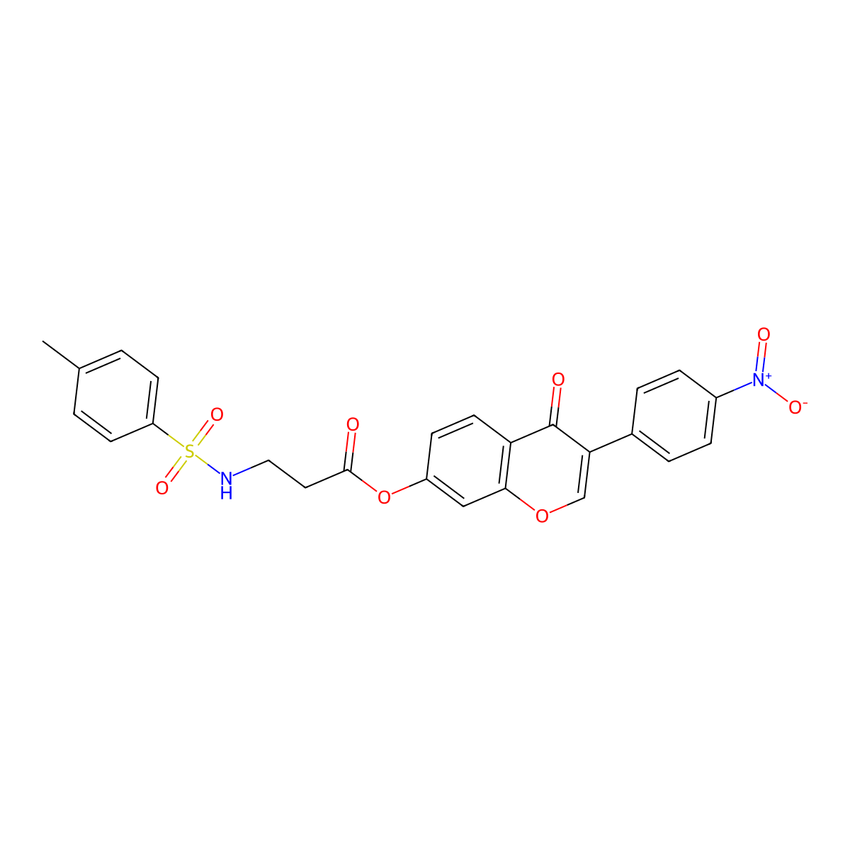 [3-(4-Nitrophenyl)-4-oxochromen-7-yl] 3-[(4-methylphenyl)sulfonylamino]propanoate molecular structure, CAS 329707-79-1