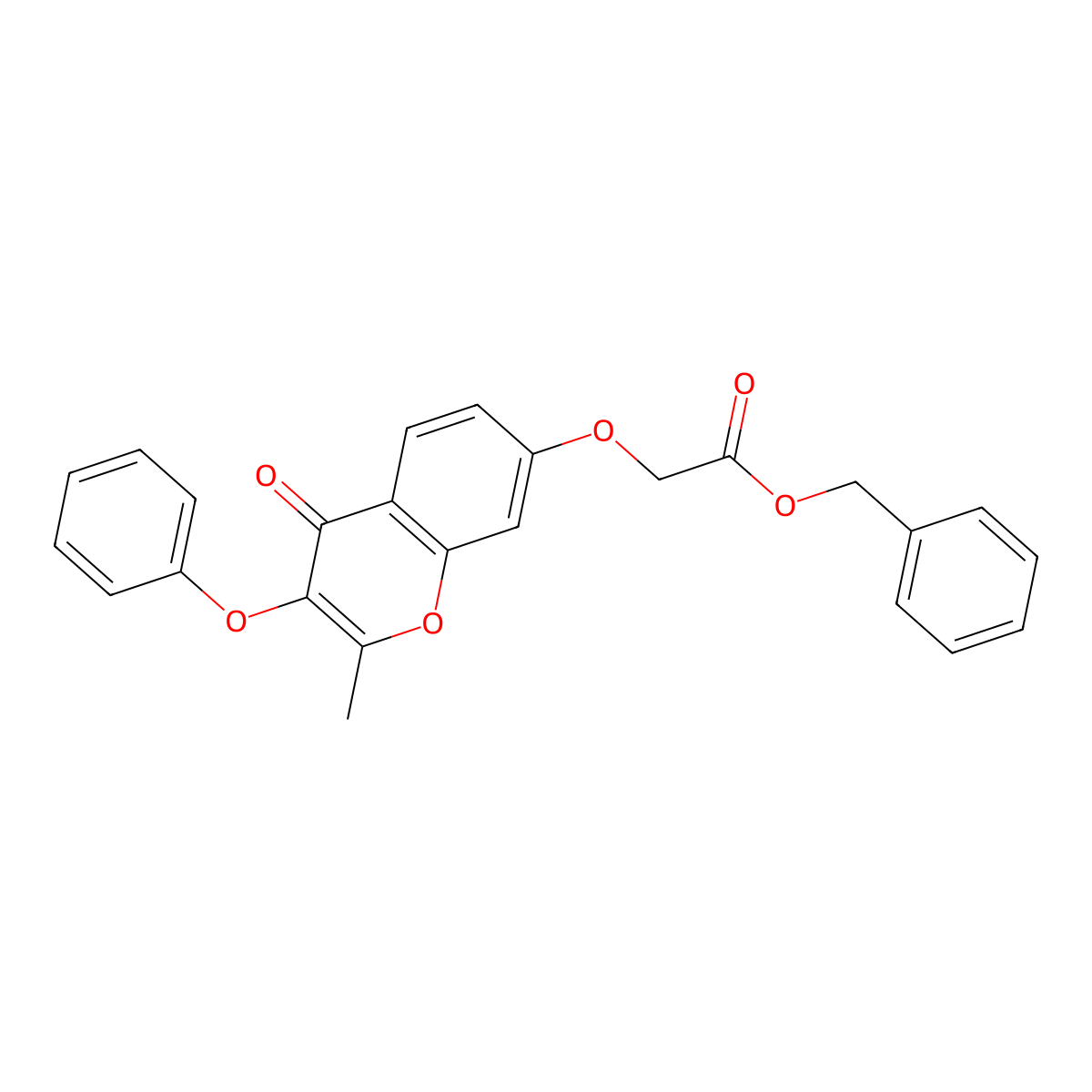 benzyl 2-[(2-methyl-4-oxo-3-phenoxy-4H-chromen-7-yl)oxy]acetate molecular structure, CAS 329709-23-1