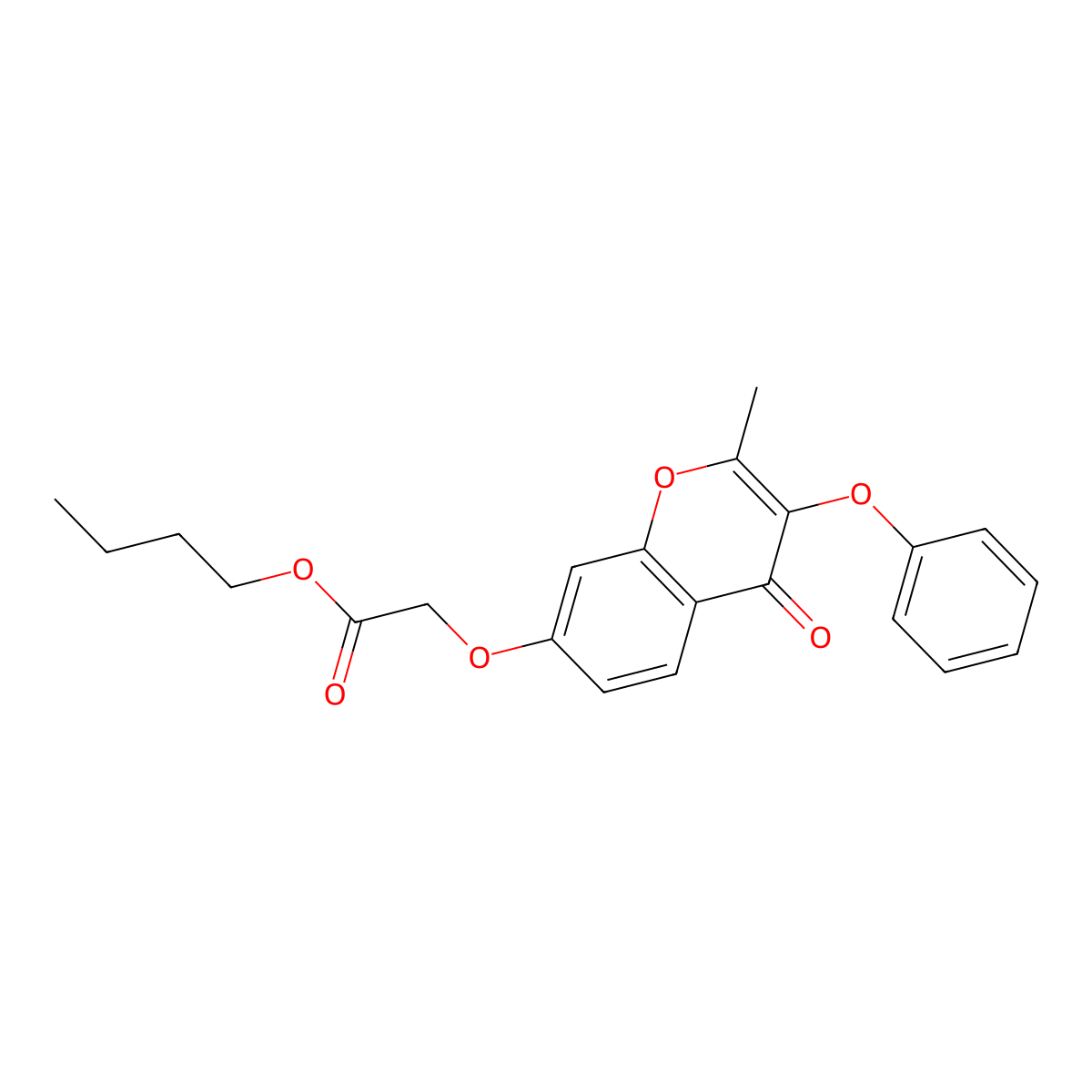 butyl [(2-methyl-4-oxo-3-phenoxy-4H-chromen-7-yl)oxy]acetate molecular structure, CAS 329709-24-2