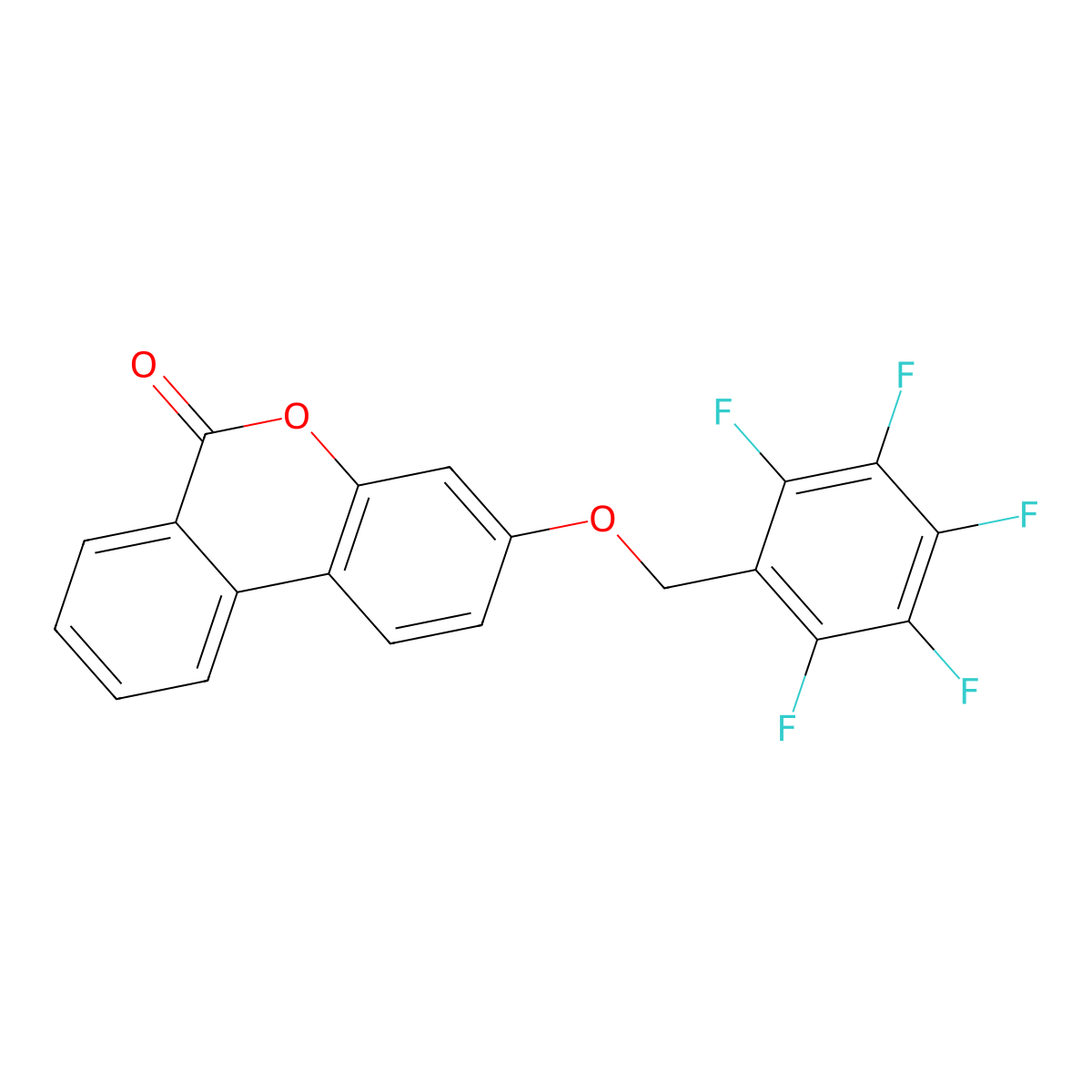 3-[(pentafluorobenzyl)oxy]-6H-benzo[c]chromen-6-one molecular structure, CAS 329709-39-9