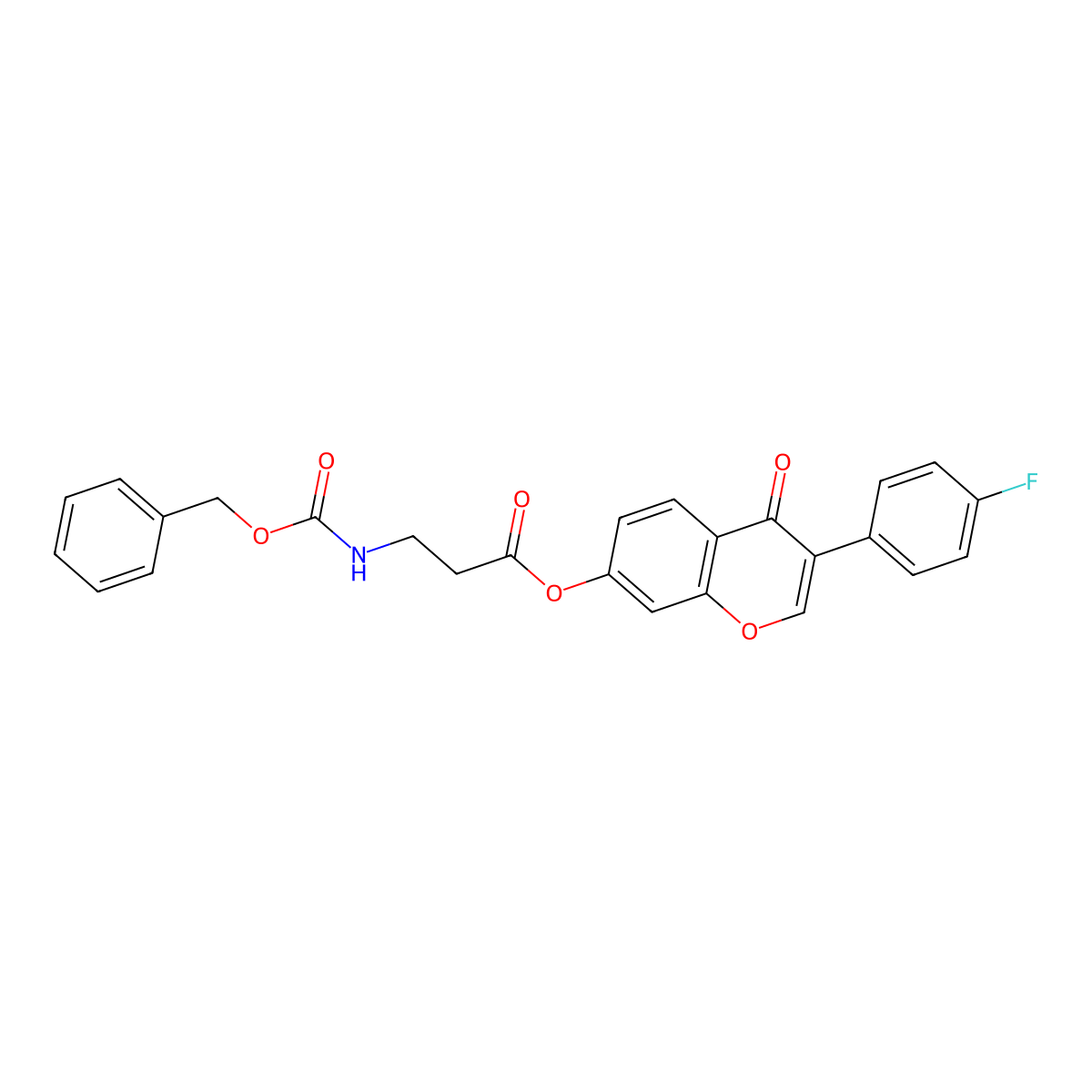 3-(4-fluorophenyl)-4-oxo-4H-chromen-7-yl 3-(((benzyloxy)carbonyl)amino)propanoate molecular structure, CAS 329709-48-0