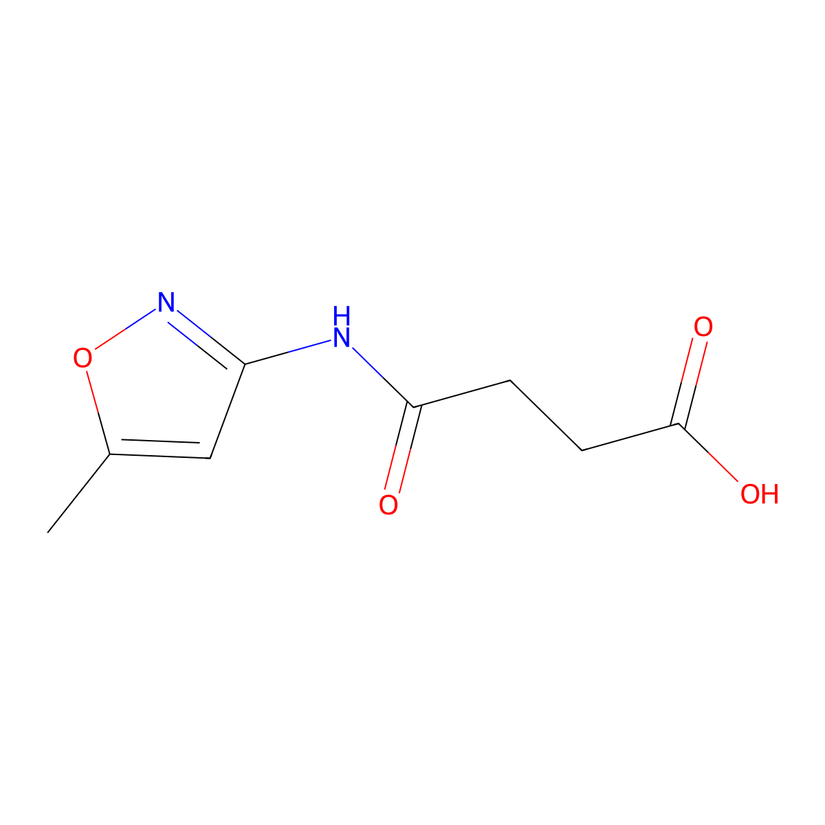 4-[(5-Methylisoxazol-3-yl)amino]-4-oxobutanoic acid molecular structure, CAS 329709-97-9