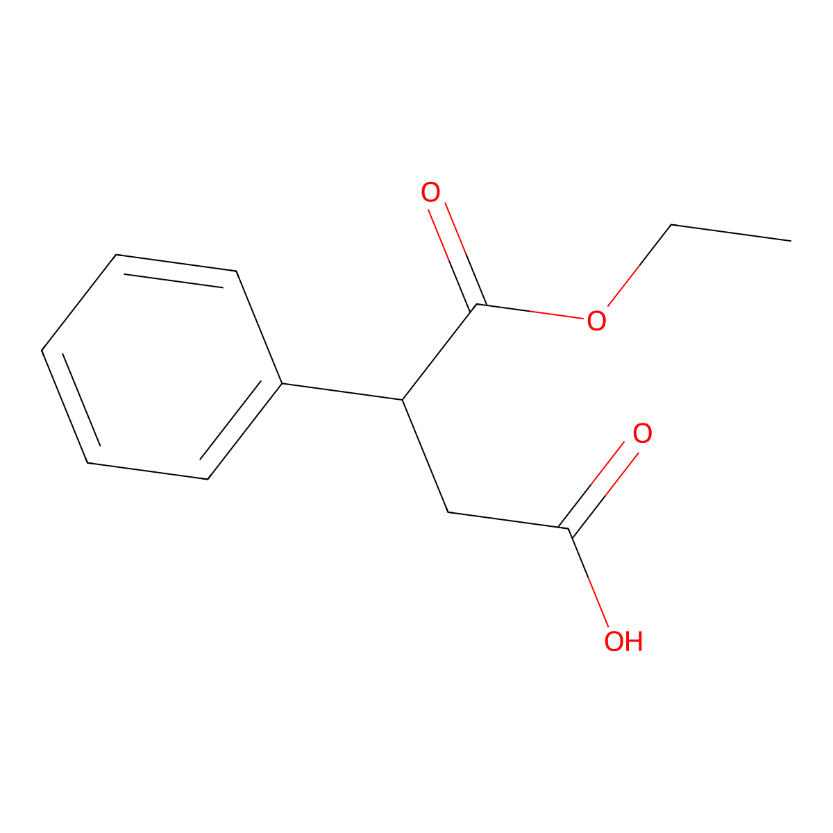 4-Ethoxy-4-oxo-3-phenylbutanoic acid molecular structure, CAS 32971-21-4