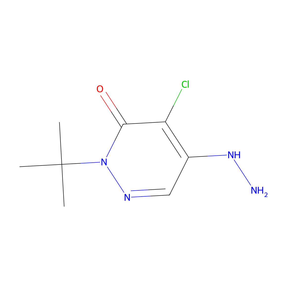 2-(tert-butyl)-4-chloro-5-hydrazino-3(2H)-pyridazinone molecular structure, CAS 329710-01-2