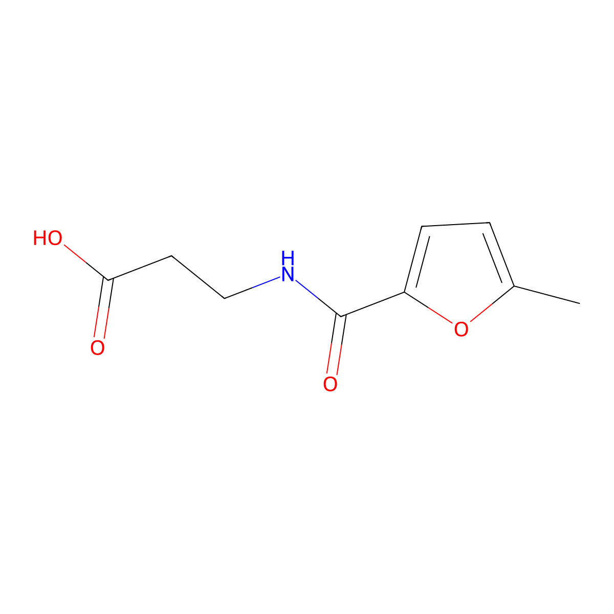 3-[(5-Methyl-furan-2-carbonyl)-amino]-propionic acid molecular structure, CAS 329710-17-0