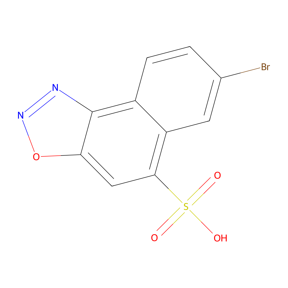 7-Bromonaphtho[1,2-d][1,2,3]oxadiazole-5-sulfonic acid molecular structure, CAS 329710-25-0
