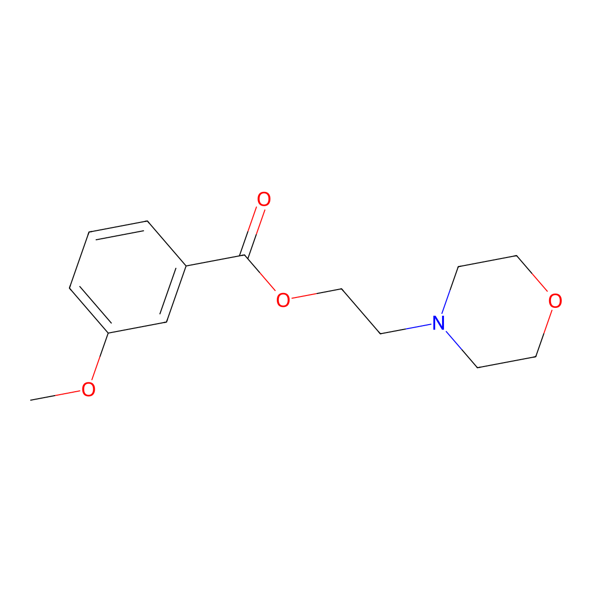 2-Morpholin-4-ylethyl 3-methoxybenzoate molecular structure, CAS 329714-75-2