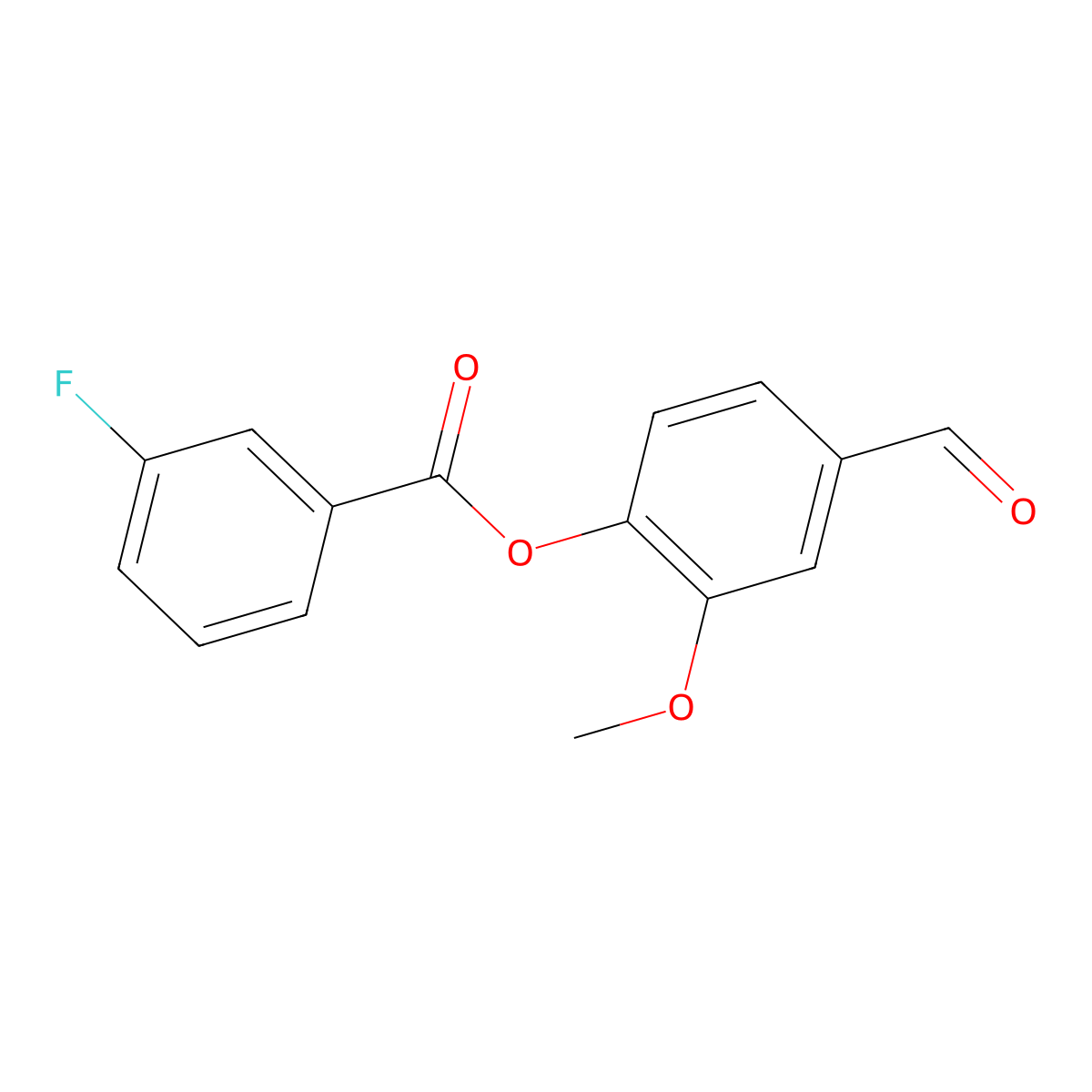 4-Formyl-2-methoxyphenyl 3-fluorobenzoate molecular structure, CAS 329715-03-9