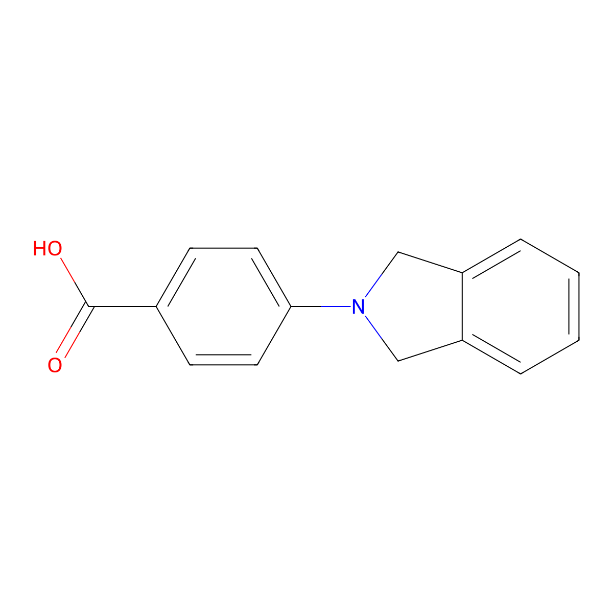 4-(1,3-Dihydro-2H-isoindol-2-yl)benzoic acid molecular structure, CAS 329715-35-7