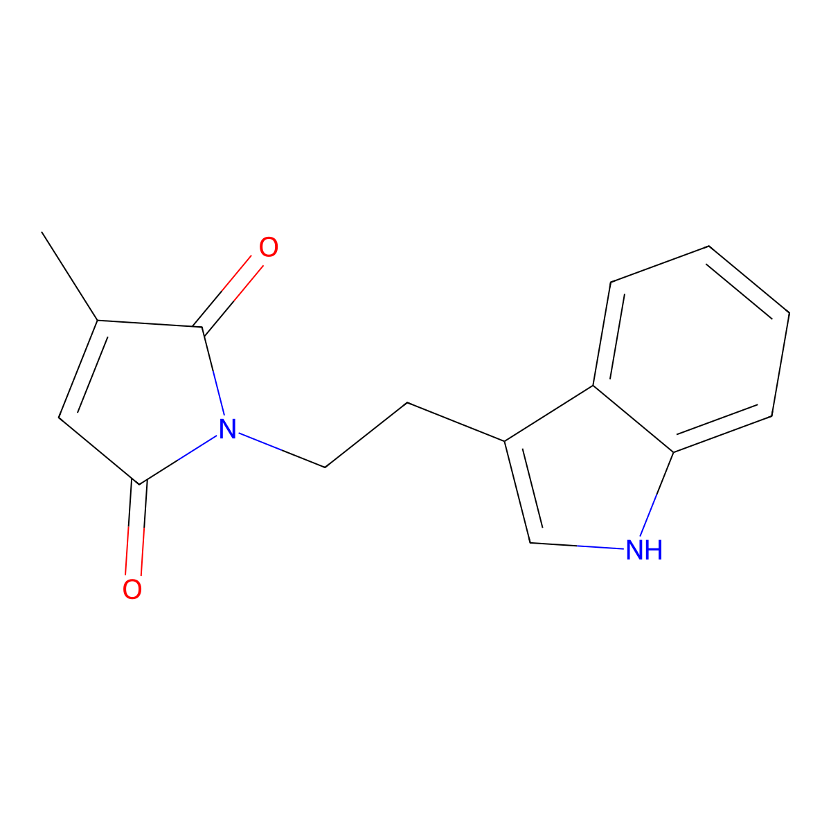 1-[2-(1H-indol-3-yl)ethyl]-3-methylpyrrole-2,5-dione molecular structure, CAS 329715-48-2