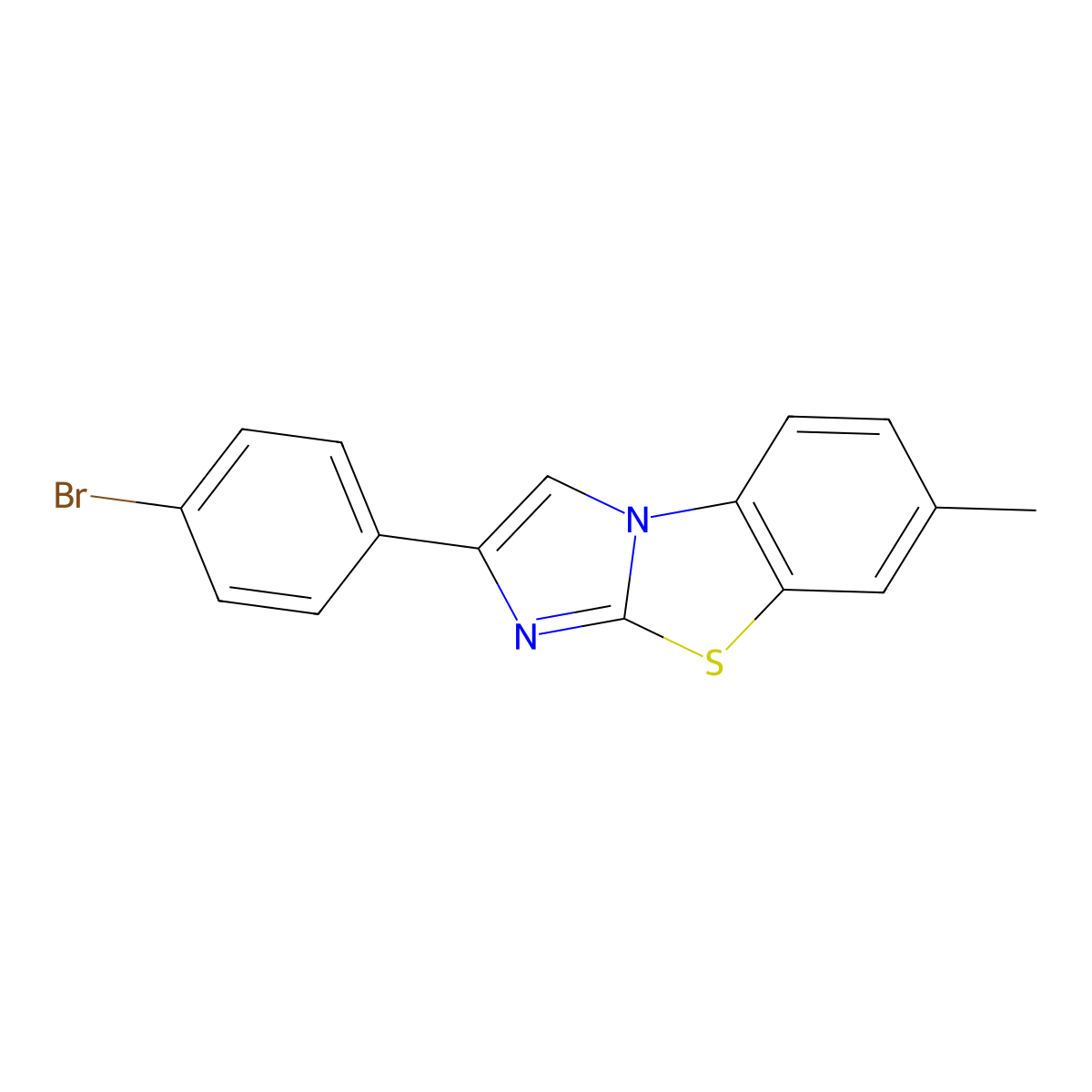 2-(4-Bromophenyl)-7-methylimidazo[2,1-b][1,3]benzothiazole molecular structure, CAS 329716-26-9