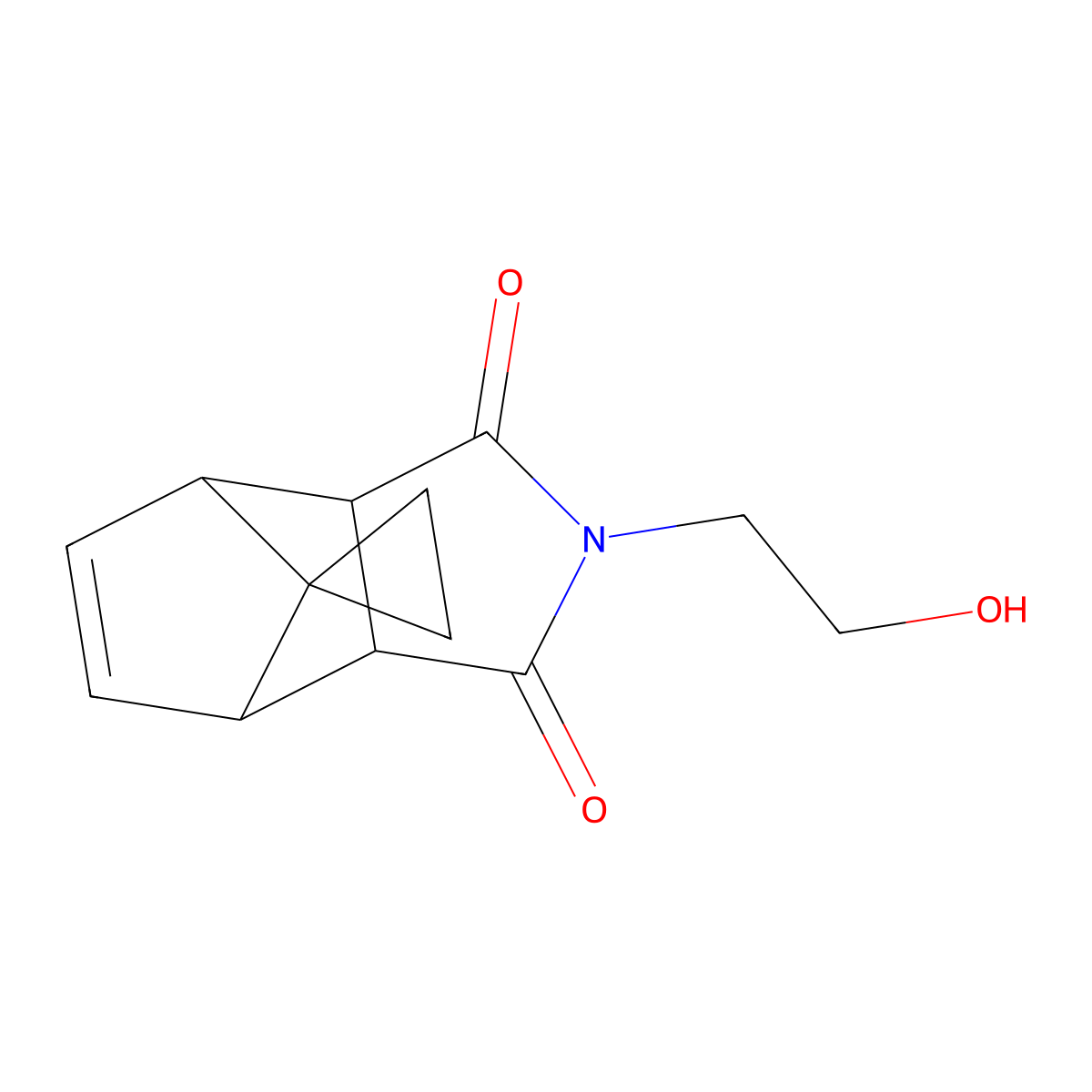 4-(2-Hydroxyethyl)-spiro[4-azatricyclo[5.2.1.0~2,6~]dec-8-ene-10,1'-cyclopropane]-3,5-dione molecular structure, CAS 329716-92-9