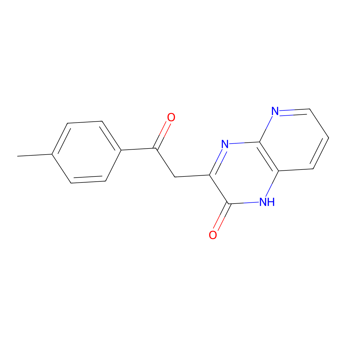 3-[2-(4-Methylphenyl)-2-oxoethyl]pyrido[2,3-b]pyrazin-2(1h)-one molecular structure, CAS 329717-75-1