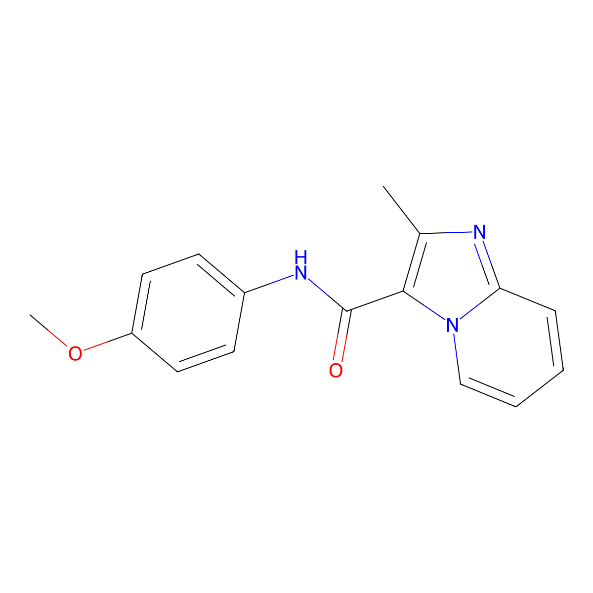 N-(4-methoxyphenyl)-2-methylimidazo[1,2-a]pyridine-3-carboxamide molecular structure, CAS 329718-11-8
