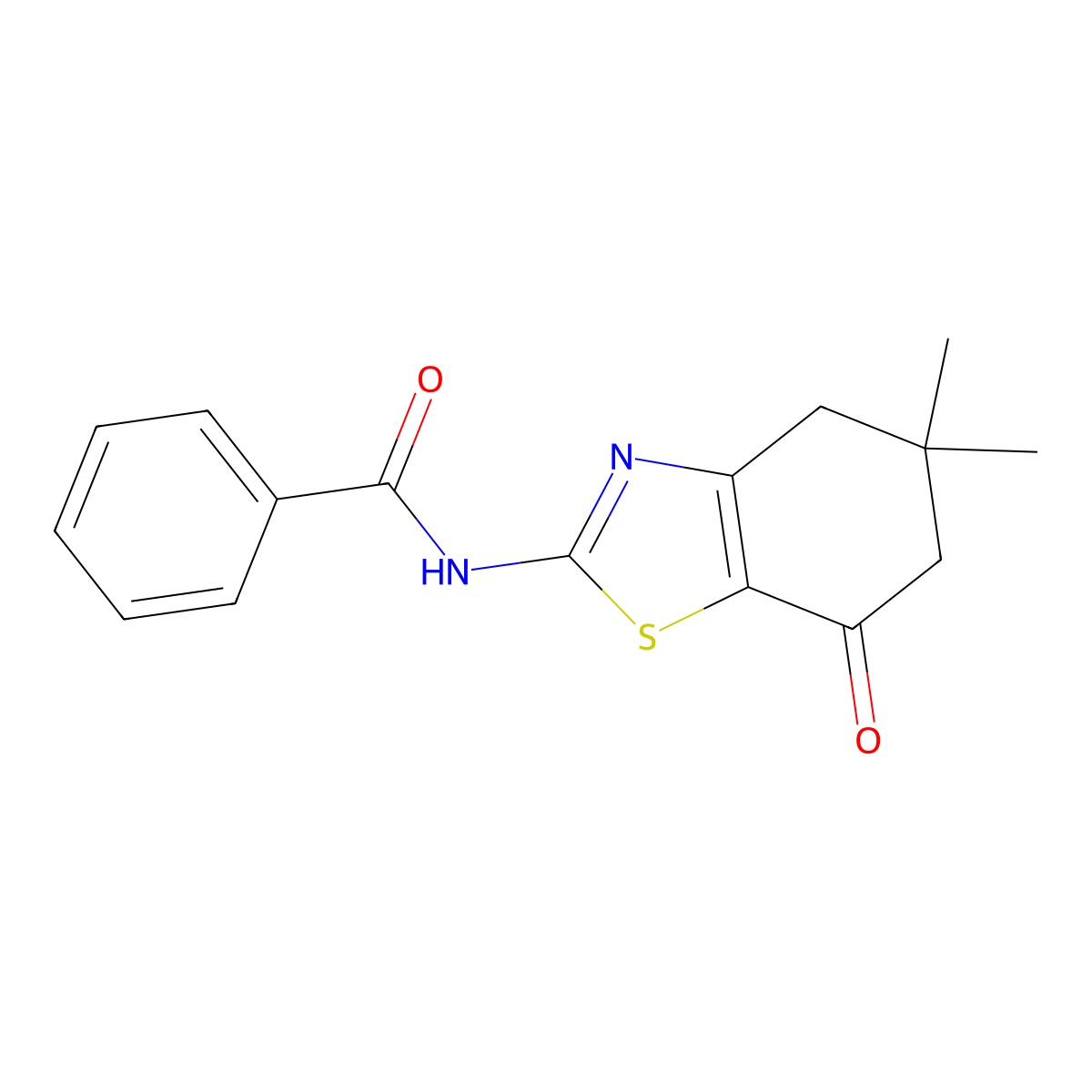 N-(5,5-dimethyl-7-oxo-4,6-dihydro-1,3-benzothiazol-2-yl)benzamide molecular structure, CAS 329718-21-0