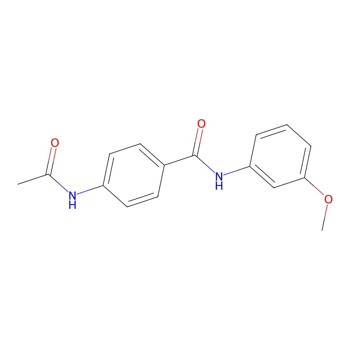4-acetamido-N-(3-methoxyphenyl)benzamide molecular structure, CAS 329718-22-1