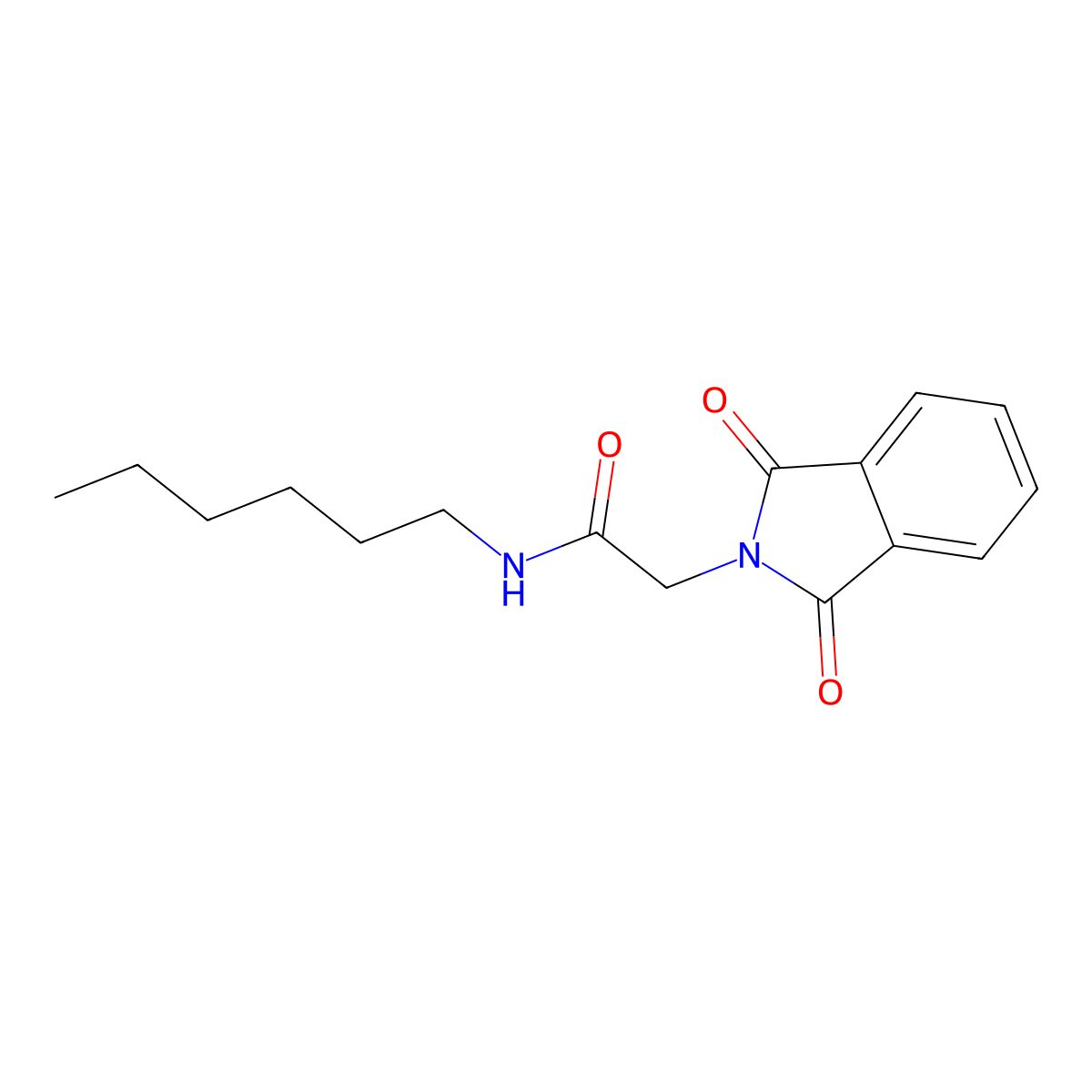 2-(1,3-dioxoisoindol-2-yl)-N-hexylacetamide molecular structure, CAS 329718-58-3