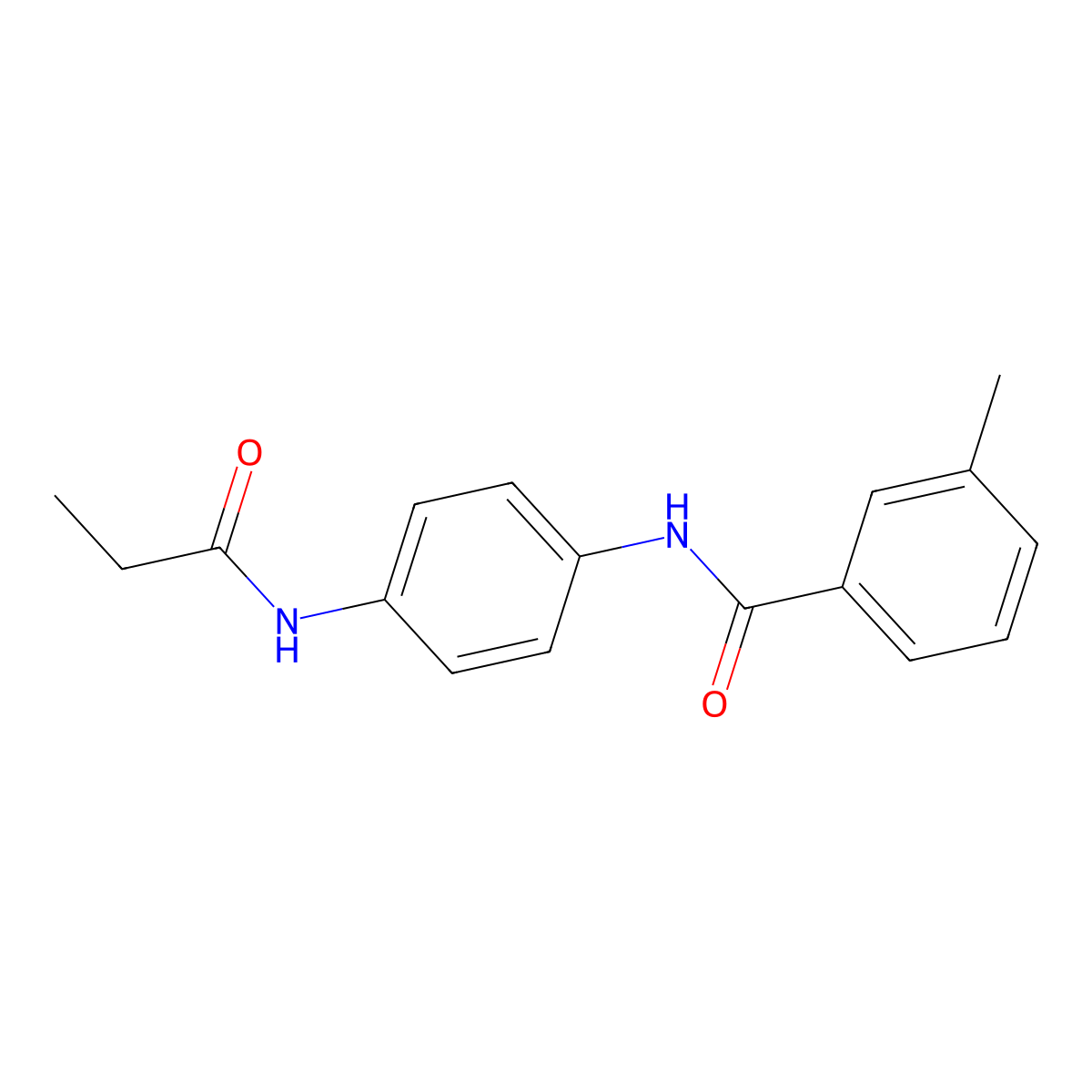 3-methyl-N-[4-(propionylamino)phenyl]benzamide molecular structure, CAS 329719-98-4