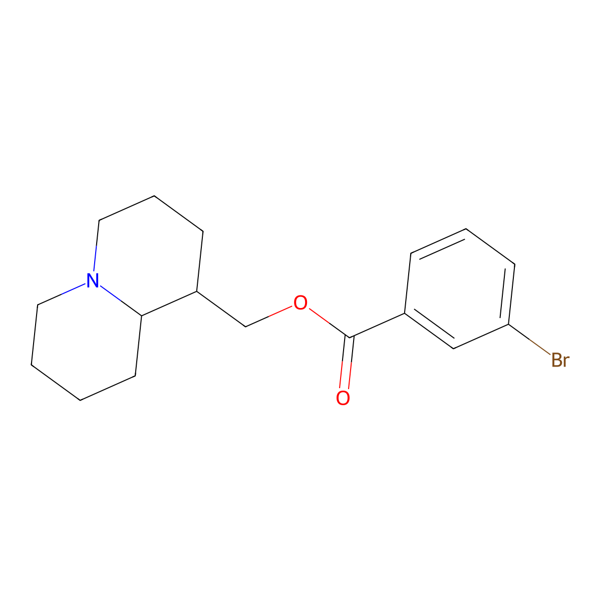 (Octahydroquinolizin-1-yl)methyl 3-bromobenzoate molecular structure, CAS 329720-38-9