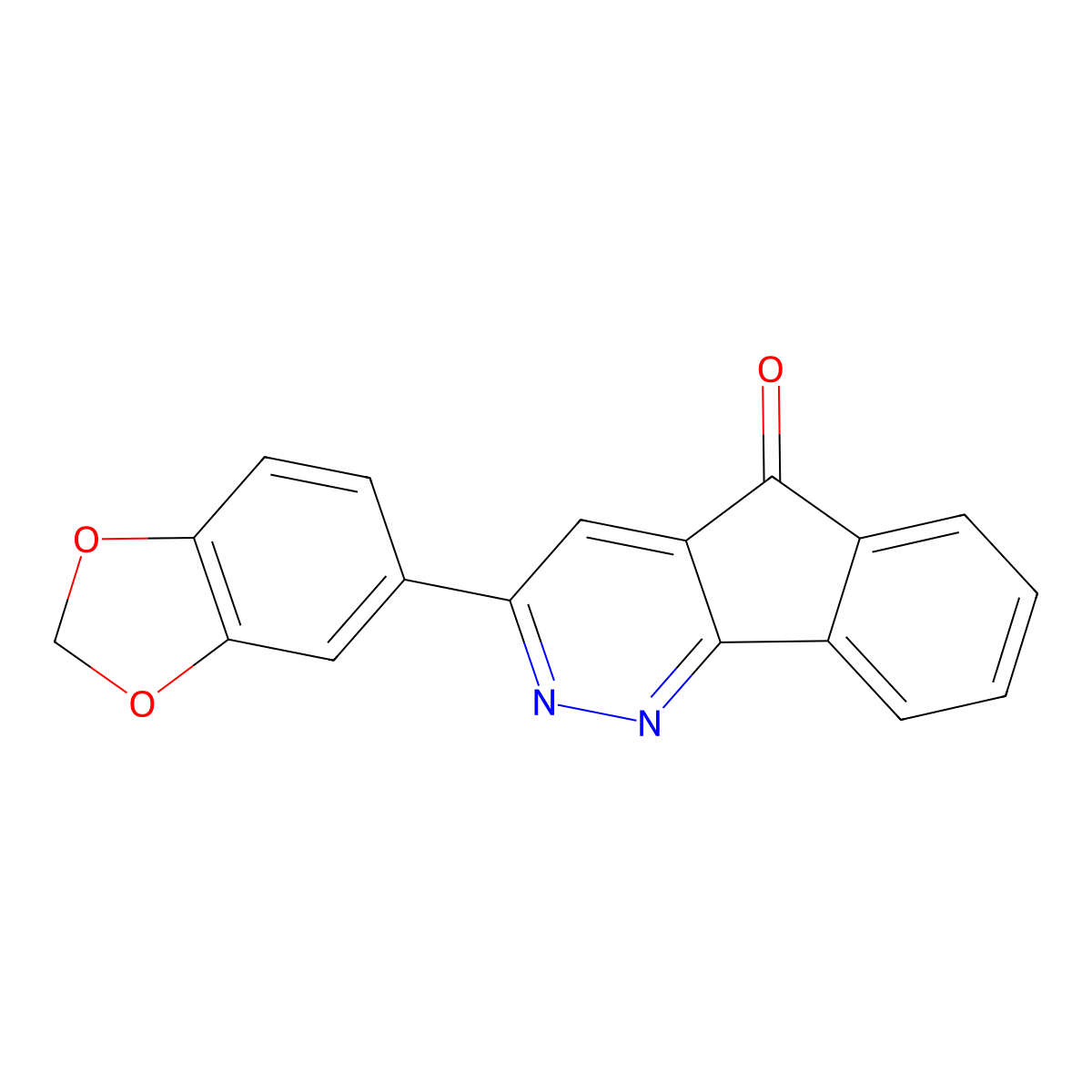 3-(1,3-Benzodioxol-5-yl)-5H-indeno[1,2-c]pyridazin-5-one molecular structure, CAS 329720-51-6