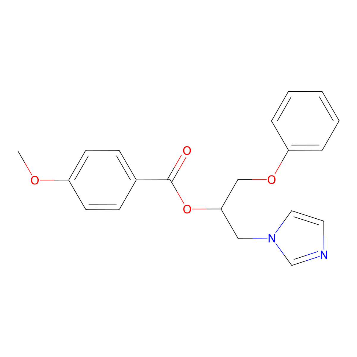 1-(1H-Imidazol-1-yl)-3-phenoxypropan-2-yl 4-methoxybenzoate molecular structure, CAS 329726-55-8