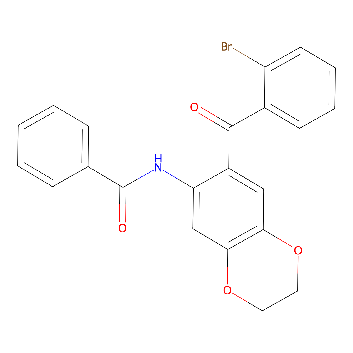 N-[7-(2-bromobenzoyl)-2,3-dihydro-1,4-benzodioxin-6-yl]benzamide molecular structure, CAS 329731-88-6