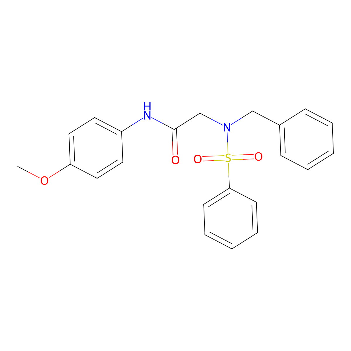 2-[benzenesulfonyl(benzyl)amino]-N-(4-methoxyphenyl)acetamide molecular structure, CAS 329732-83-4