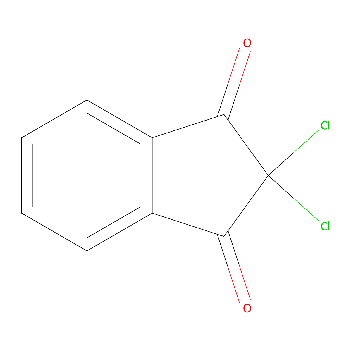 2,2-Dichloroindene-1,3-dione molecular structure, CAS 32974-80-4