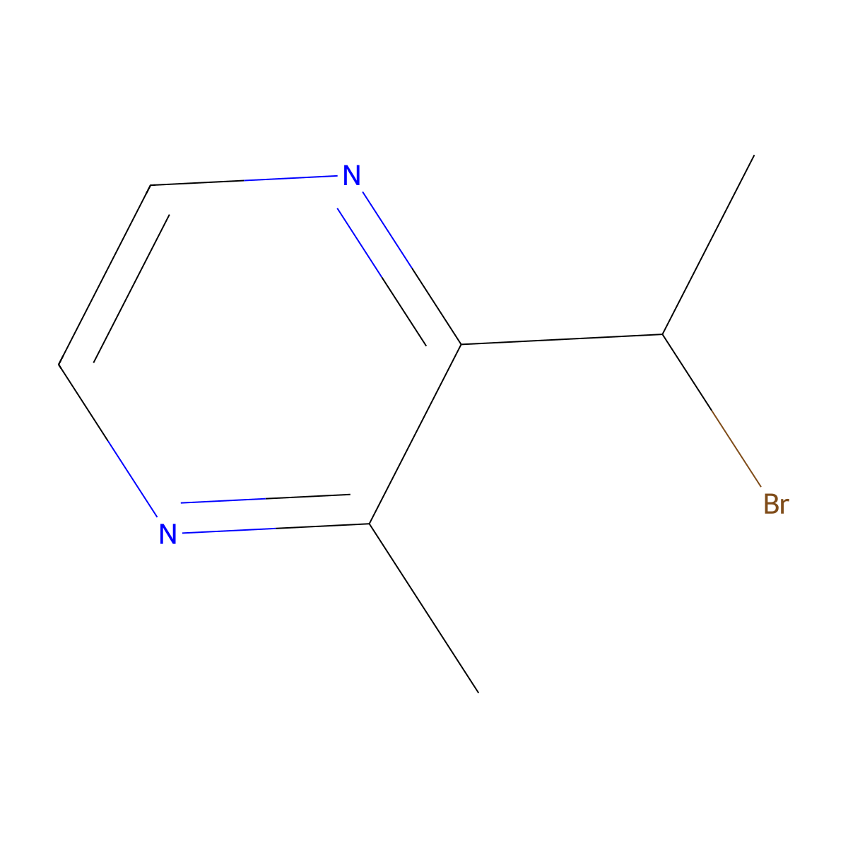 2-(1-Bromoethyl)-3-methylpyrazine molecular structure, CAS 32974-89-3