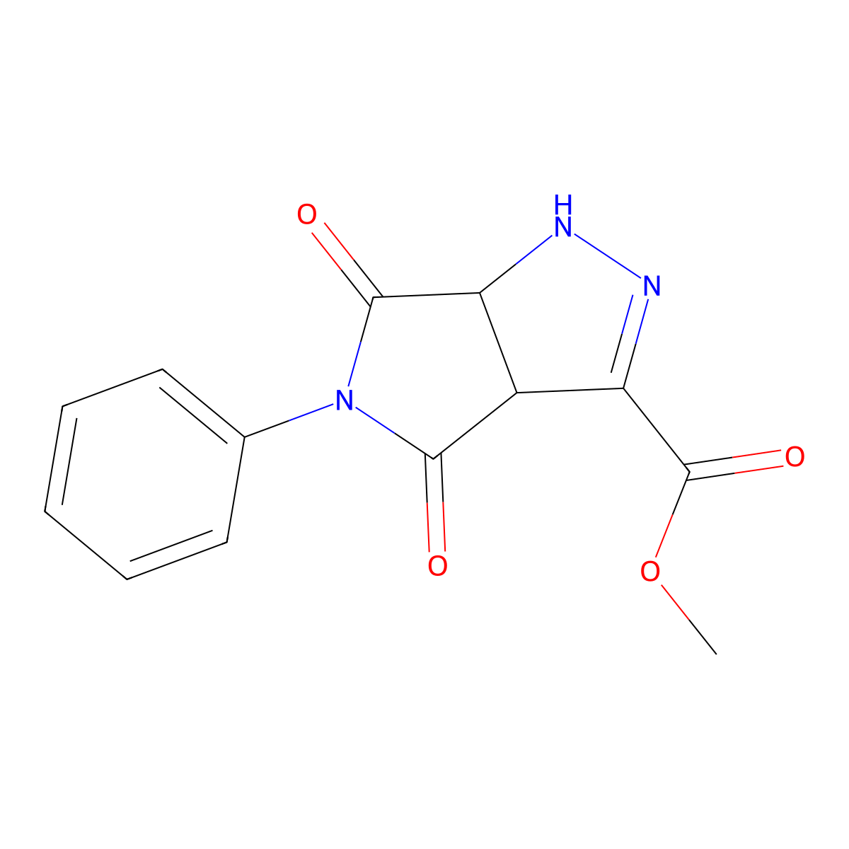 Methyl 4,6-dioxo-5-phenyl-1,3a,4,5,6,6a-hexahydropyrrolo[3,4-c]pyrazole-3-carboxylate molecular structure, CAS 329743-52-4
