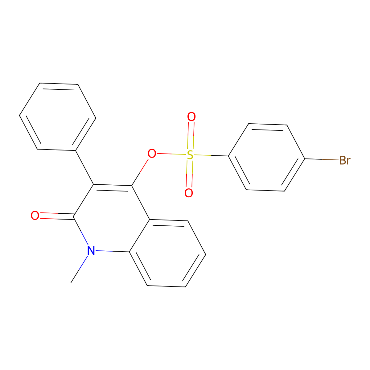 (1-Methyl-2-oxo-3-phenylquinolin-4-yl) 4-bromobenzenesulfonate molecular structure, CAS 329762-16-5