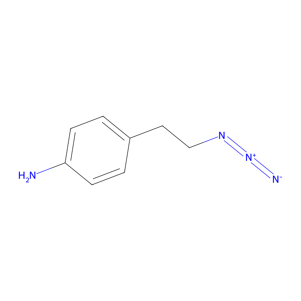 4-(2-Azidoethyl)aniline molecular structure, CAS 329763-33-9