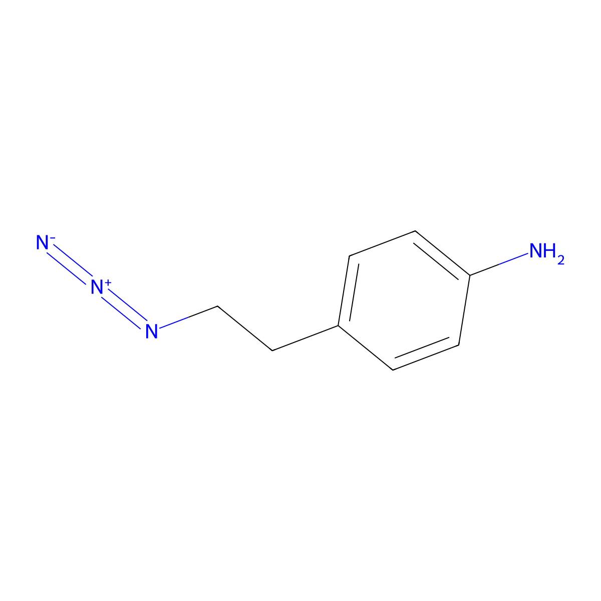 4-(2-Azidoethyl)aniline molecular structure, CAS 329763-33-9