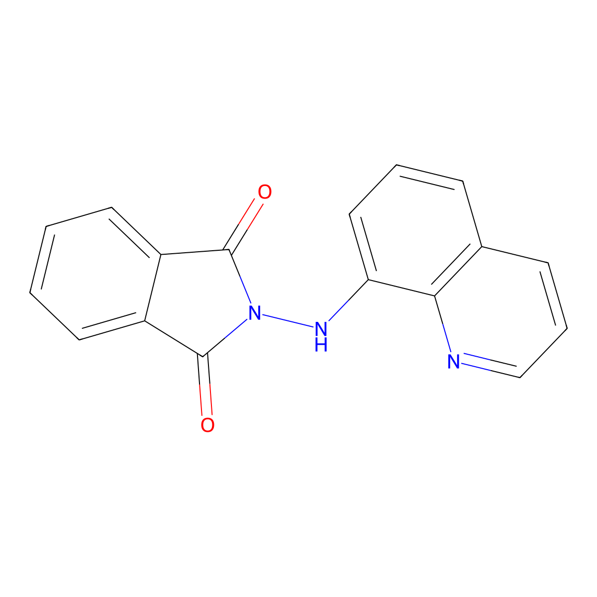 2-(8-quinolinylamino)-1H-isoindole-1,3(2H)-dione molecular structure, CAS 329763-37-3