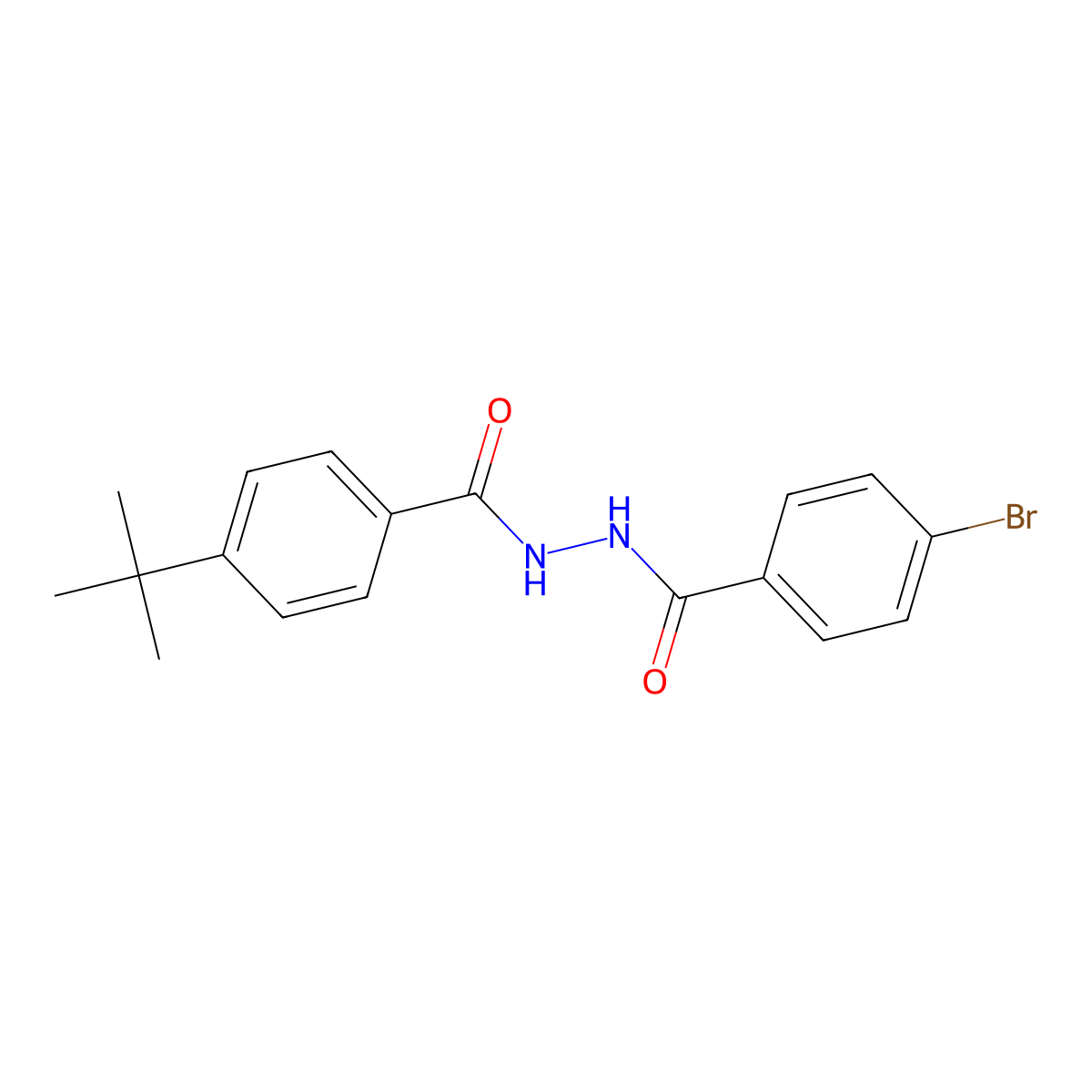 4-bromo-N'-(4-tert-butylbenzoyl)benzohydrazide molecular structure, CAS 329763-77-1