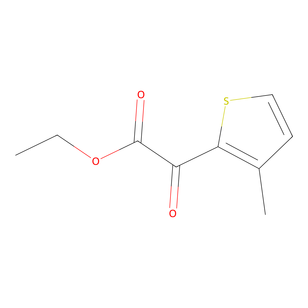 Ethyl 3-methylthiophene-2-glyoxylate molecular structure, CAS 32977-83-6