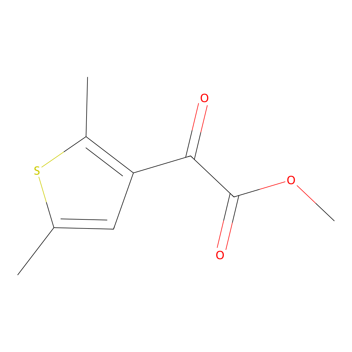 Methyl (2,5-dimethylthiophen-3-yl)(oxo)acetate molecular structure, CAS 32977-84-7