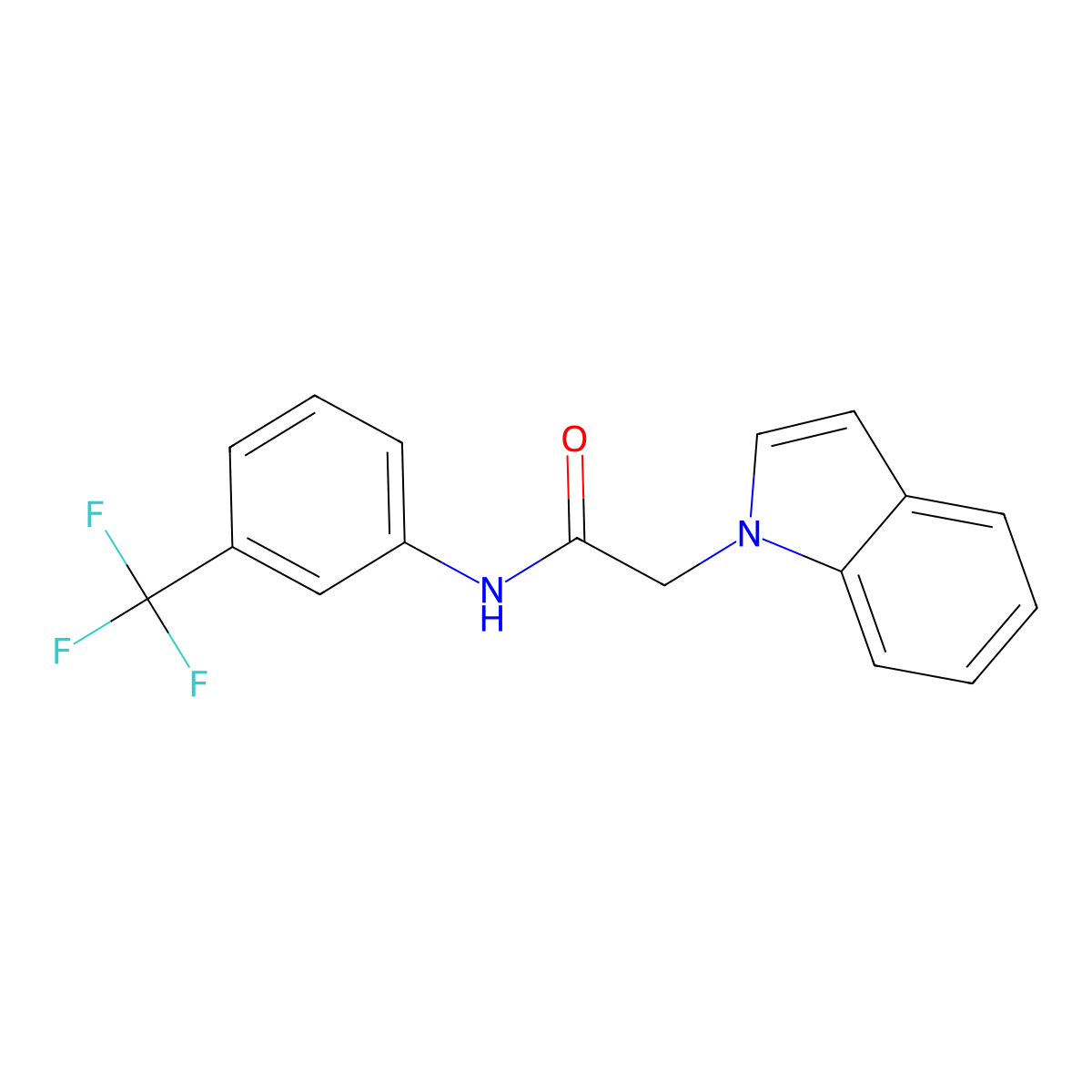 2-(1H-indol-1-yl)-N-[3-(trifluoromethyl)phenyl]acetamide molecular structure, CAS 329777-45-9