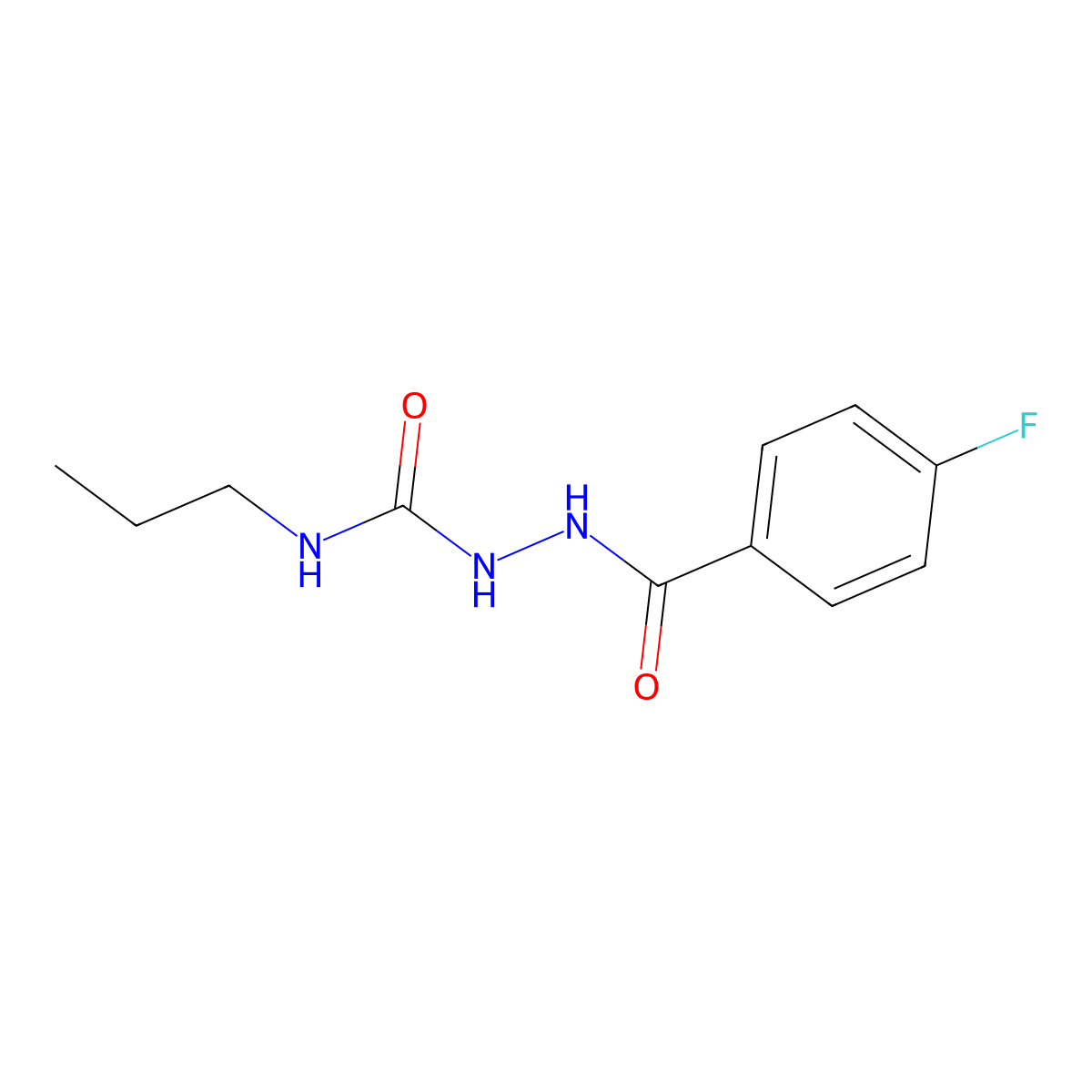 2-(4-fluorobenzoyl)-N-propyl-1-hydrazinecarboxamide molecular structure, CAS 329777-69-7