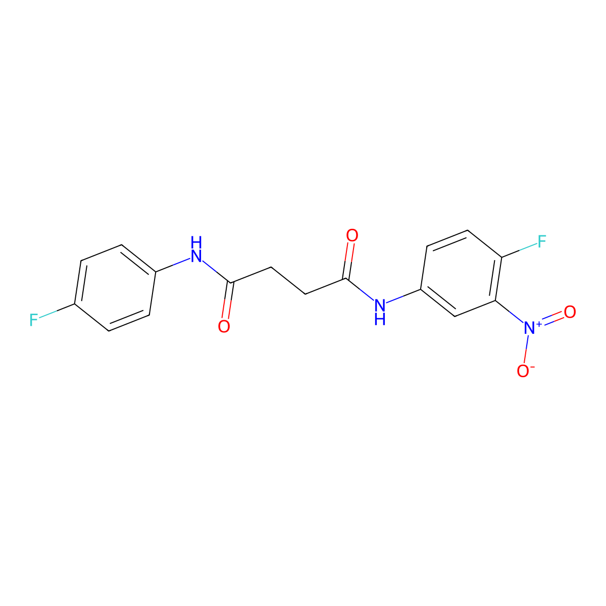N'-(4-fluoro-3-nitrophenyl)-N-(4-fluorophenyl)butanediamide molecular structure, CAS 329777-79-9