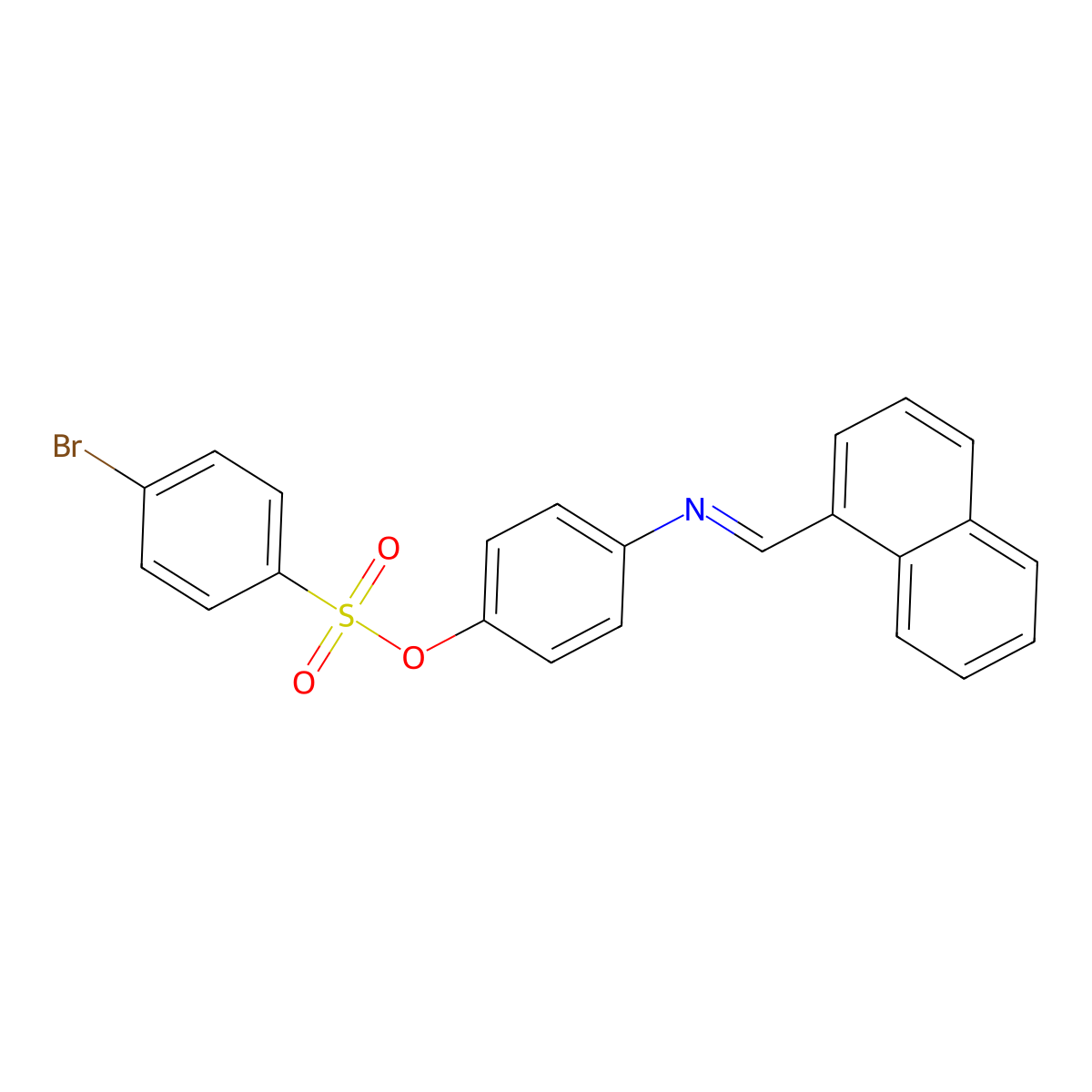 4-[(1-Naphthylmethylene)amino]phenyl 4-bromobenzenesulfonate molecular structure, CAS 329777-85-7
