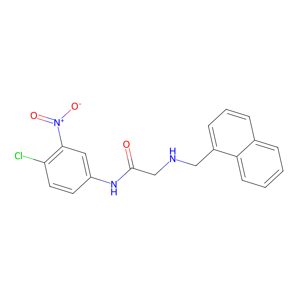 N-(4-chloro-3-nitrophenyl)-2-[(1-naphthylmethyl)amino]acetamide molecular structure, CAS 329779-15-9