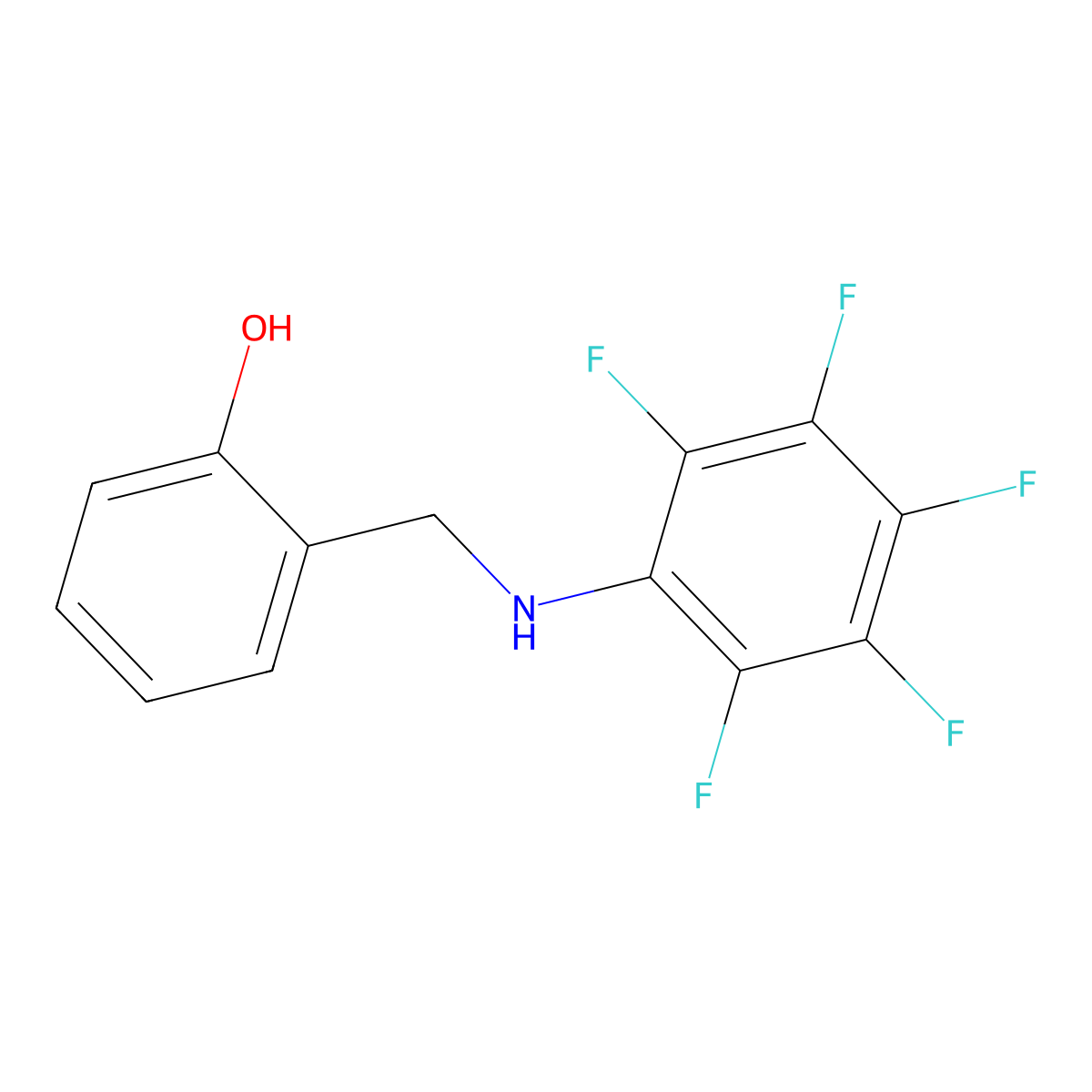 2-{[(2,3,4,5,6-Pentafluorophenyl)amino]methyl}phenol molecular structure, CAS 329779-37-5